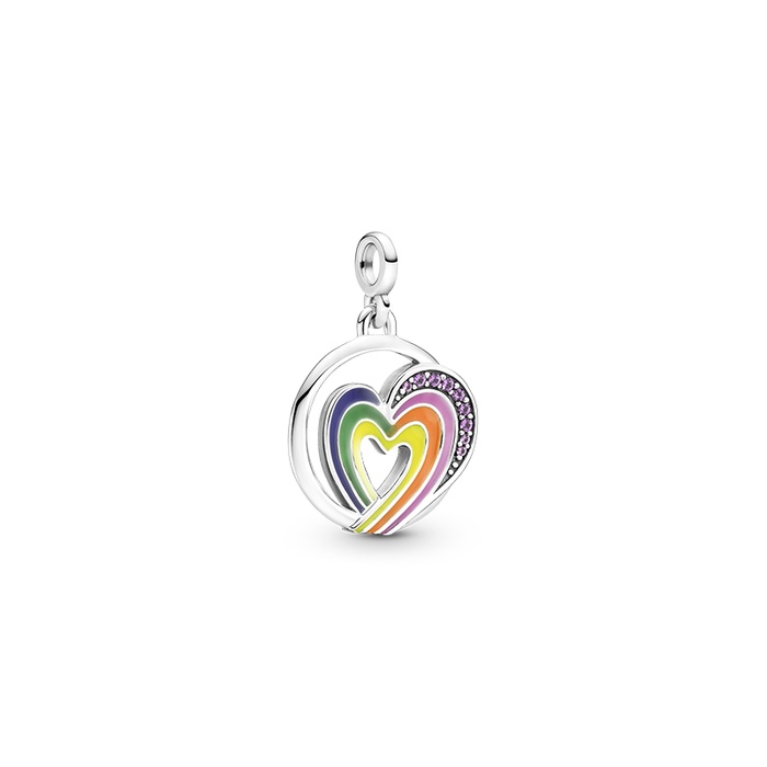 Pandora ME Rainbow Heart of Freedom Medallion 791793C01