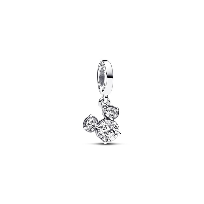 Pandora Disney Mickey Mouse Sparkling Head Silhouette Dangle