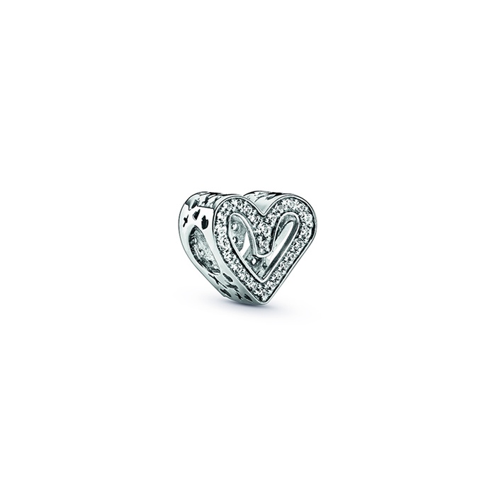 Pandora Sparkling Freehand Heart Charm 798692C01