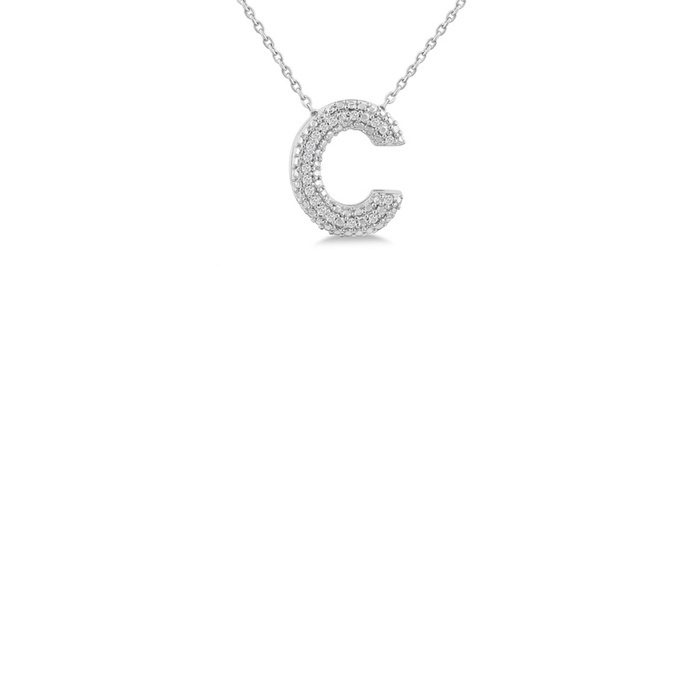 Elsa Peretti™ Small Alphabet Pendant in Sterling Silver  Sterling Silver Necklace with C Pendant display picture 1
