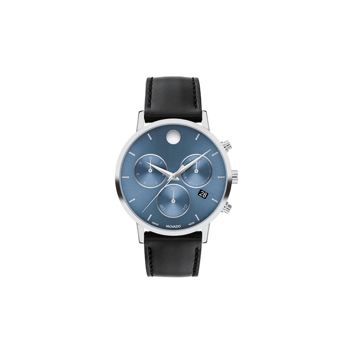 Movado Blue Classic Museum Stainless Steel Watch Movado Museum Classic Stainless Steel Navy Dial – Tivoli  main image 4