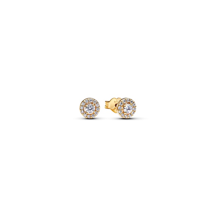 Pandora Round Pavé Halo Stud Earrings 263019C01