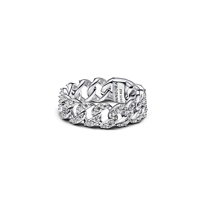 Pandora Pavé Cuban Chain Ring 193557C01-48