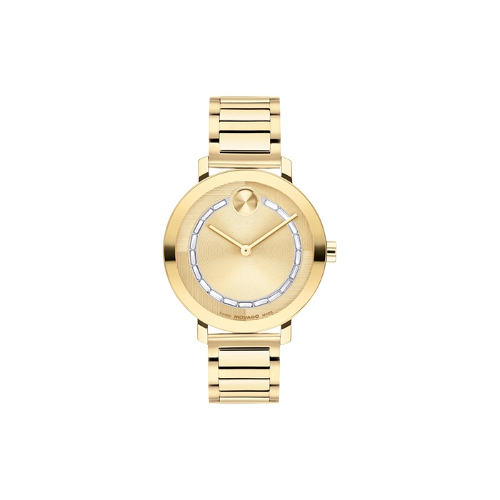 Movado BOLD Evolution 2.0 Ladies Gold Tone Crystal Watch 3601218 display picture 3