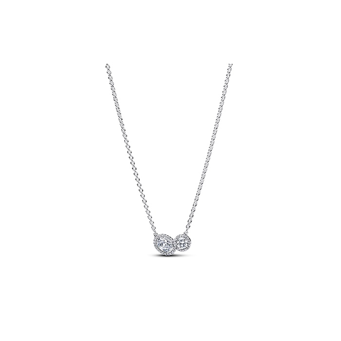 Pandora Embracing Halo Necklace 393776C01-45