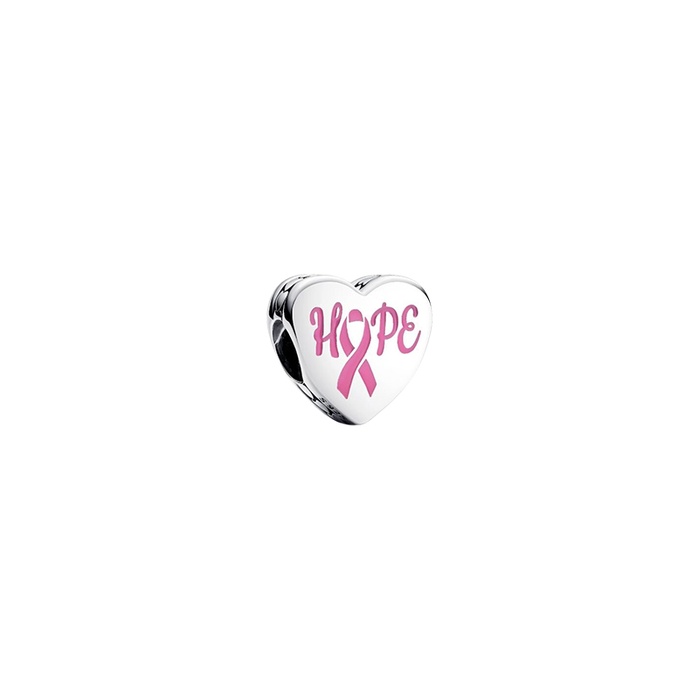 Melanoma Awareness Heart Charm – Sterling Silver Plated, Black Ribbon, 5/8 Inch, Fundraising & Support Jewelry - View #8