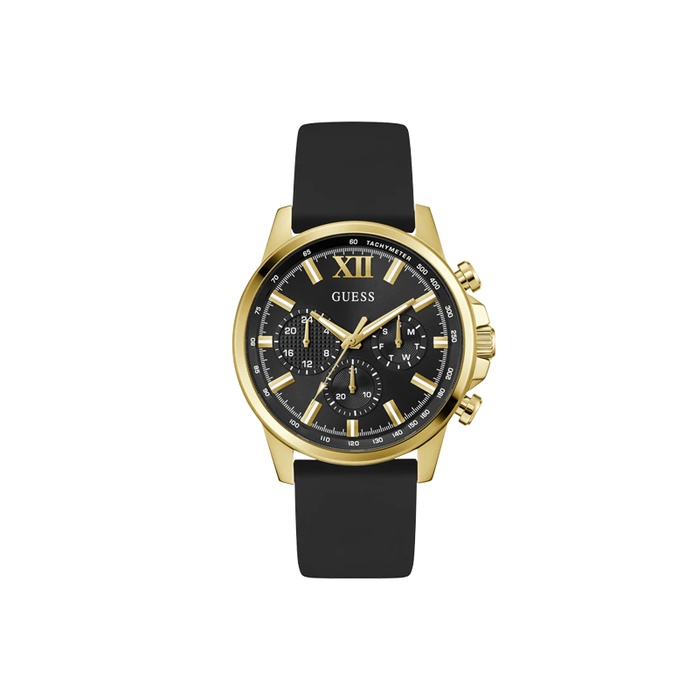 Guess Black Mens Multi Dial Watch Walker GW0913G2