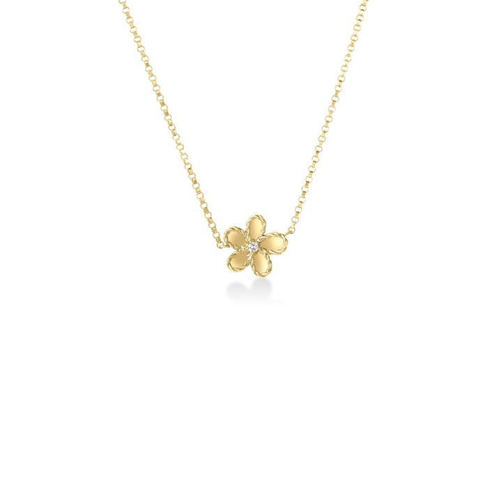 Roberto Coin 18k Yellow Gold Jasmine Diamond Small