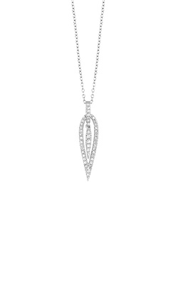 Albert`s 14k White Gold 1/4ctw Diamond Drop Necklace PD10722-4WD thumbnail 1