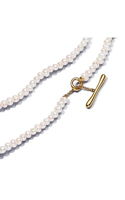 ★BICYCLETROPHY★ BT Freshwater Pearl Necklace 03 6mm Fix ty Pandora Treated Freshwater Cultured Pearls T-bar Collier