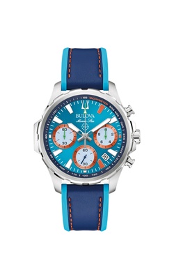 アナログ時計 Bulova Mens E1 Team Miami Special Edition Quartz Watch 43mm Bulova Men's Marine Star E1 Team Miami 43mm Turquoise Watch