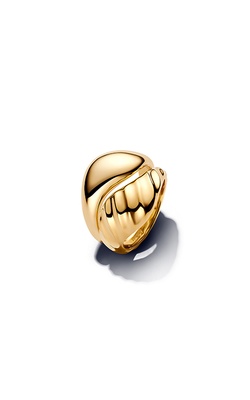 ・*.punchan‪‪‪.*¨̮・ Rippled Statement Ring | Gold plated | Pandora US