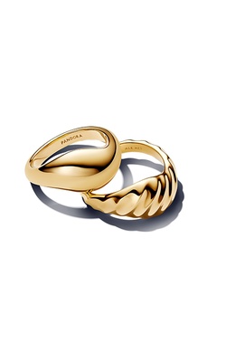 Pandora Rippled Stacking Rings 163832C00-52