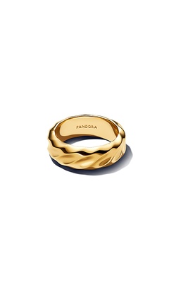 Pandora Rippled Wide Band Ring 163886C00-52