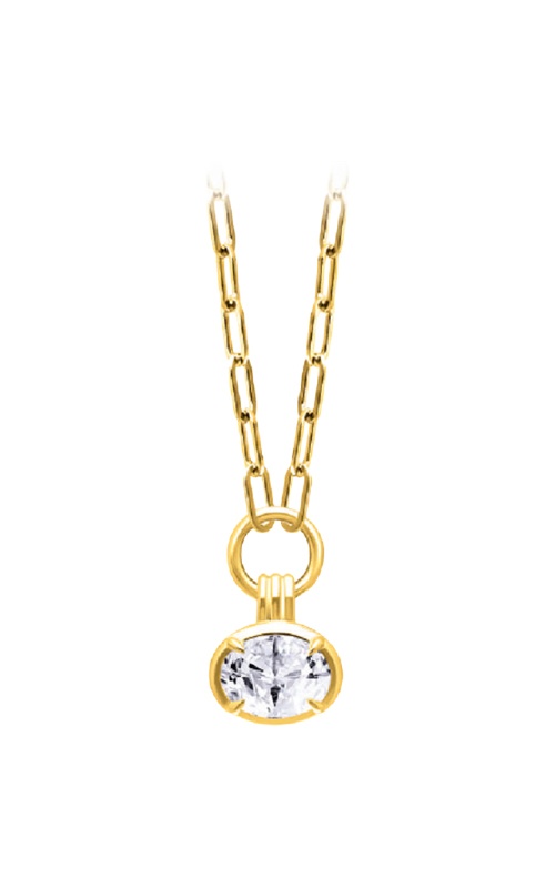 Albert's Gold Vermeil 1ctw Lab Diamond Necklace