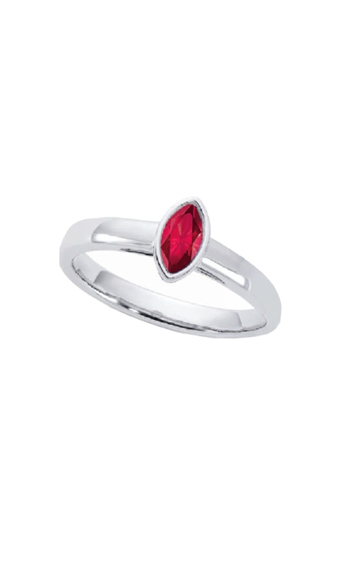 Albert's Sterling Silver Lab Grown Marquise Ruby Ring SM252885Z