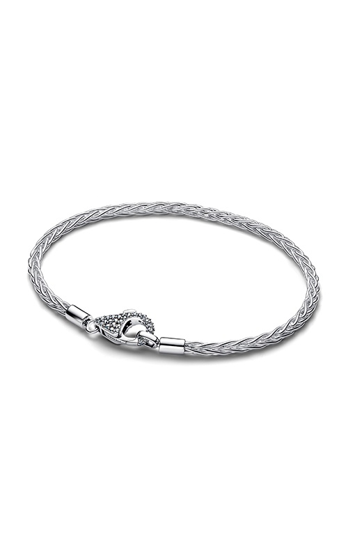 Pandora Pavé Clasp Foxtail Chain Charm Bracelet 594462C01-17