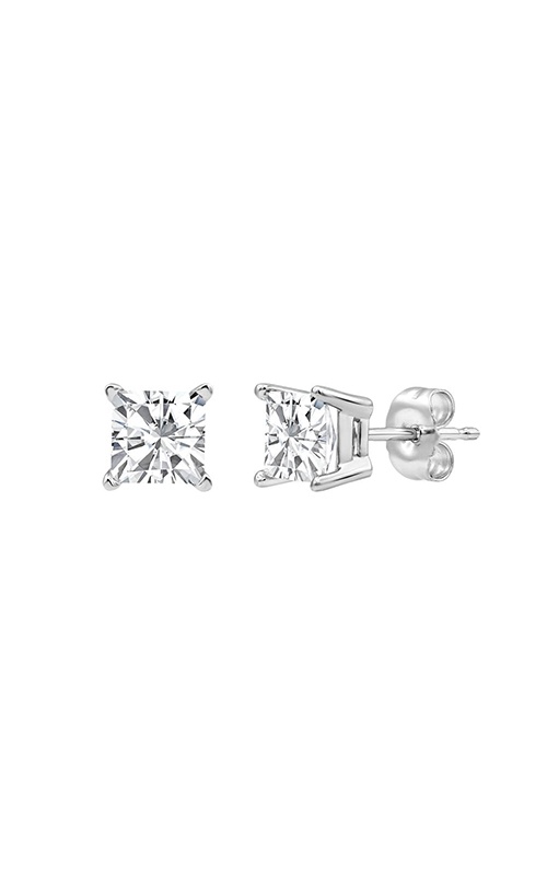 Albert's 14k White Gold 3.01ctw Princess Cut Lab Grown Diamond Stud Earrings LGD-MRTPR300-GW3