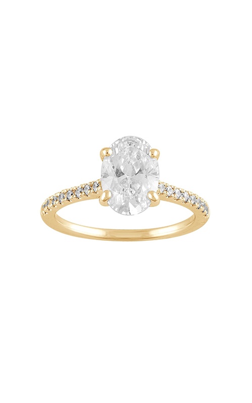 Albert's 14k Yellow Gold 2ctw Oval F VS1 Center and .27ctw Round Lab Grown Diiamond Engagement Ring LGD-TXR02191E-GY3