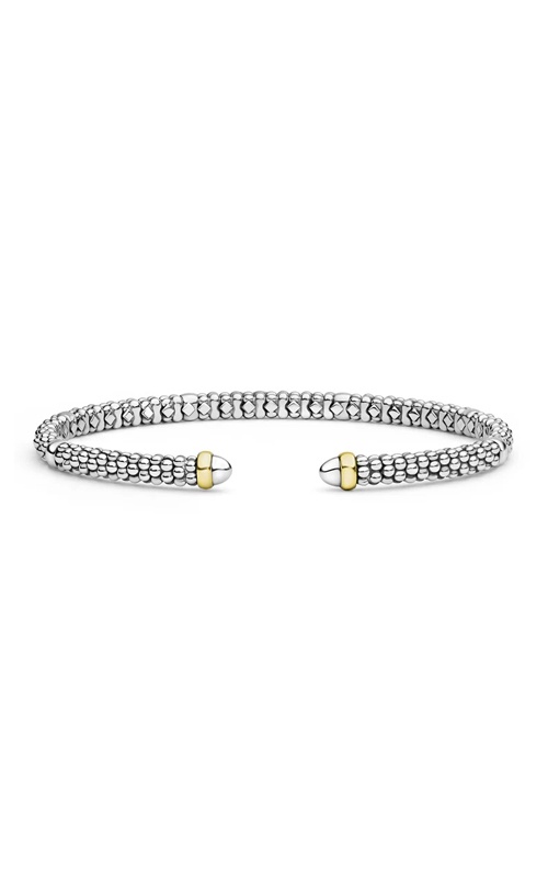 LAGOS Signature Caviar Two-Tone Mini Versa Torque 3mm Bracelet