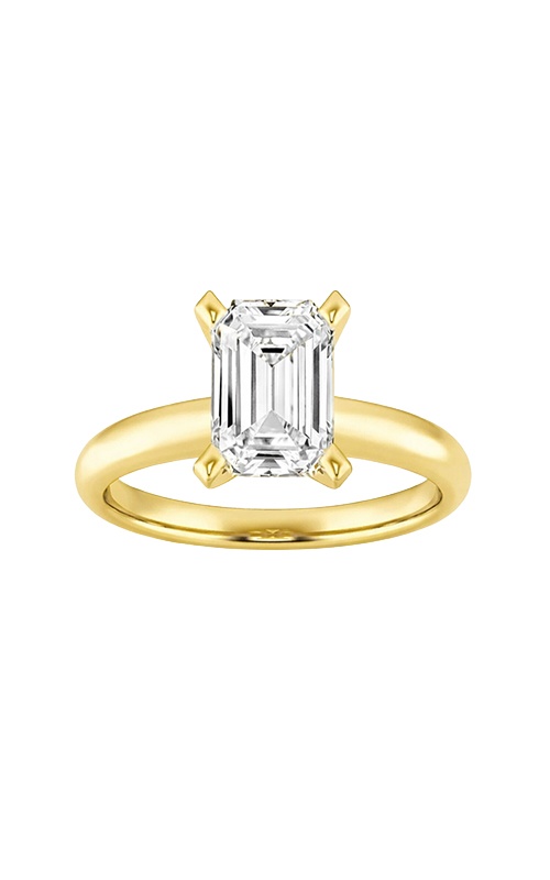 Albert's 14k Yellow Gold Lab Grown 1ct Emerald Cut Solitaire Engagement Ring LGD-SOLEM100-GY77