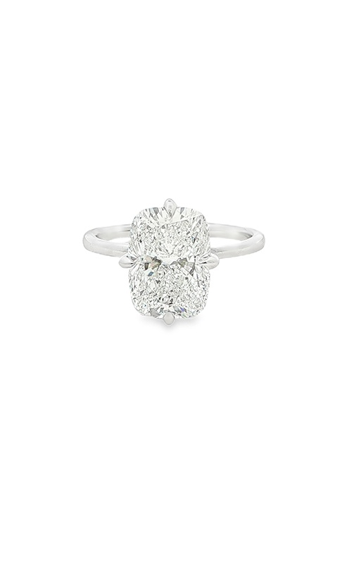 Centurion 14k White Gold 4.09ct Elongated Cushion F VS2 and .10ctw Round Lab Grown Diamond Engagement Ring RG074539-ECU-H4C-WLG14