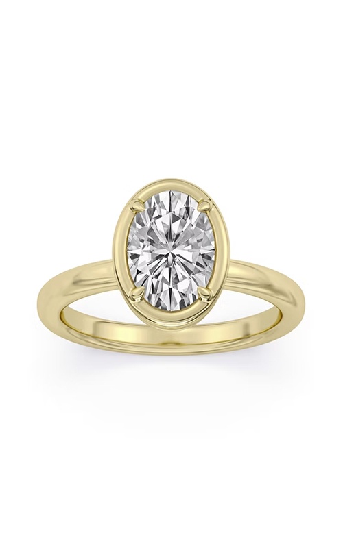 Centurion 14k Yellow Gold 100 Facets 2.05ct E VS1 Oval Center .11ctw Round Lab Grown Diamond Hidden Halo Engagement Ring RG072354-OV-H2C-YLG14-7