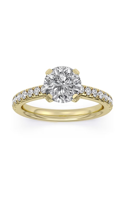 Centurion 14K Yellow Gold 2.06ct F VS1 100 Facets Round Center .46ctw Round Lab Grown Diamond Cathedral Engagement Ring RG052529-RD-H2C-YLG14-7