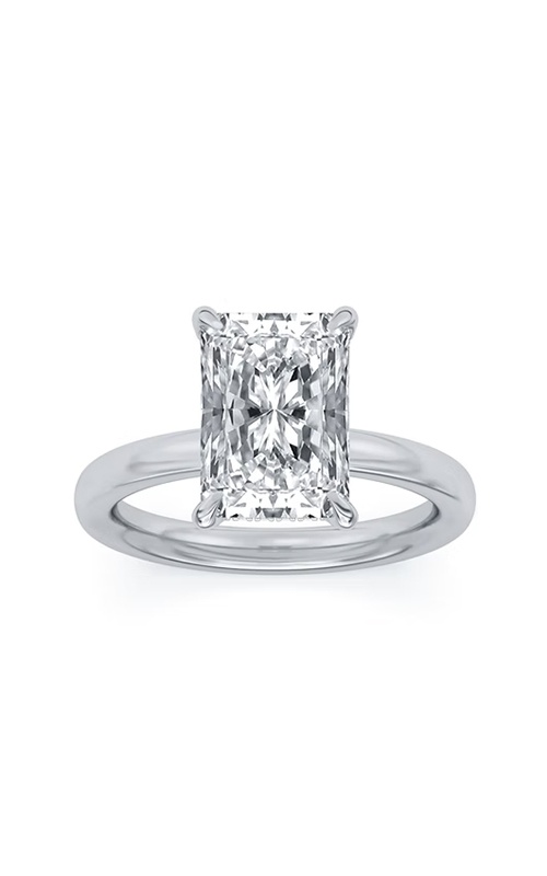 Centurion 14k White Gold 100 Facets 3.01ct F VS1 Radiant Center and .11ctw Round Lab Grown Diamond Hidden Halo Engagement Ring RG061441-RA-H3C-WLG14-7
