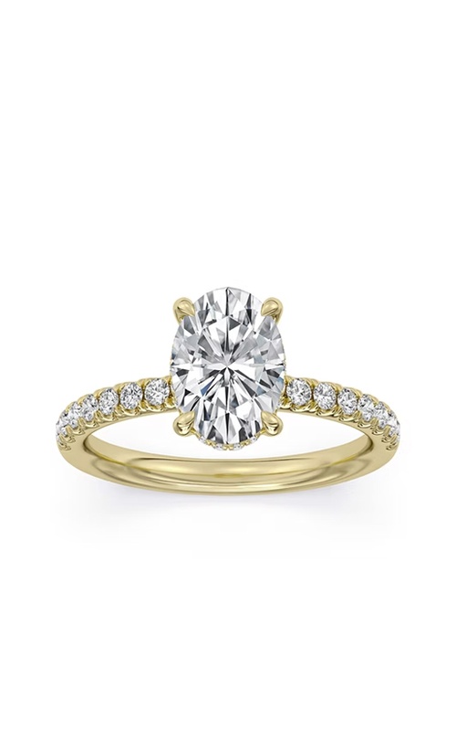 Centurion 14K Yellow Gold 2.03ct E VS1 100 Facets Oval Center and .37ctw Round Lab Grown Diamond Hidden Halo Engagement Ring RG065474-OV-H2C-YLG14-7