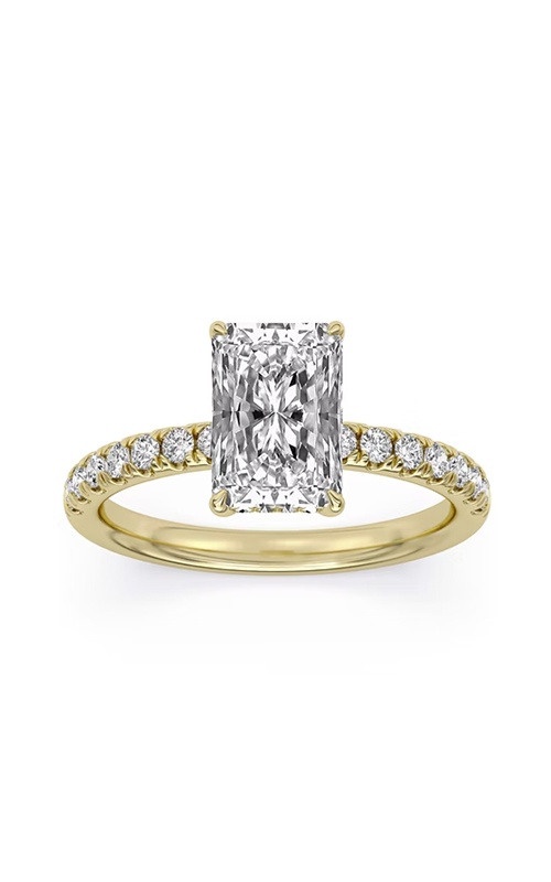 Centurion 14k Yellow and White Gold 2.5ct F VS2 100 Facets Radiant Center and .45ctw Round Lab Grown Diamond Tulip Head Engagement Ring RG072456-RA-H2.5CYWLG14-7