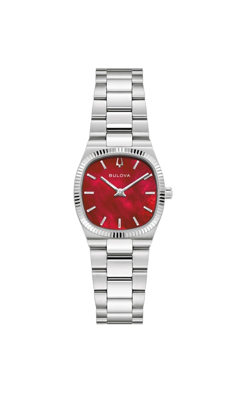 Bulova Ladies' Super Seville Mini Red Dial Watch 96L354