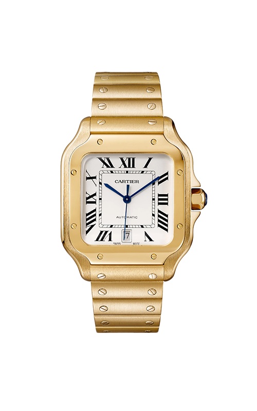 Pre-Owned Santos De Cartier 18K Yellow Gold 47.5MM WGSA0029