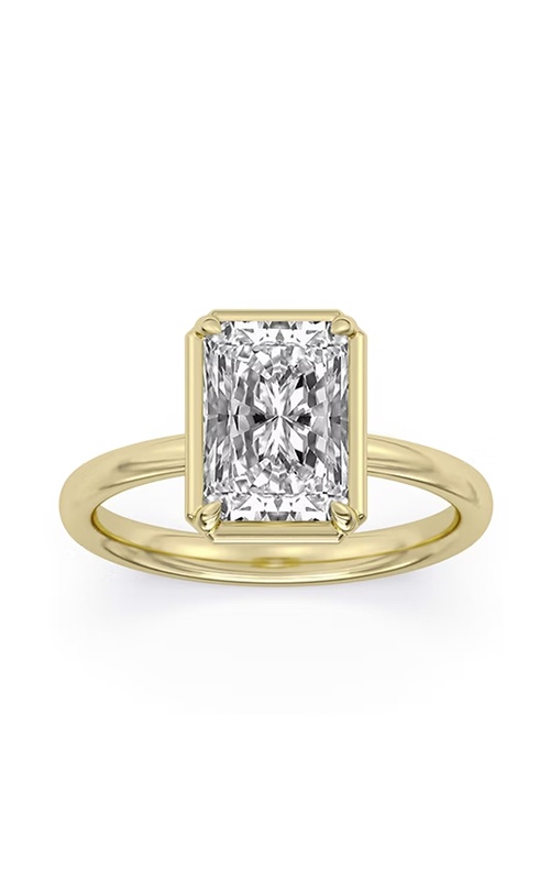 Centurion 14k Yellow Gold 100 Facets 3.04ct E VS1 Radiant Lab Grown Diamond Solitaire Engagement Ring RG072690-RA-H3C-YLG14-7