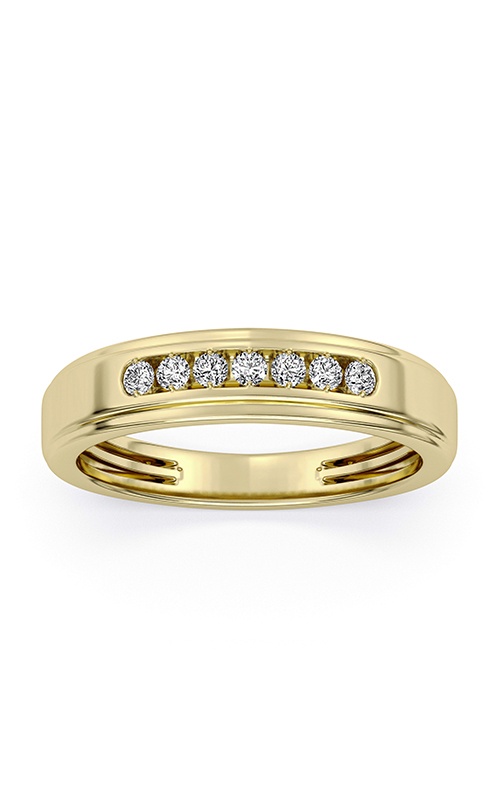 Albert's Men's 10k Yellow Gold .25ctw Round Diamond Wedding Band RGMN0132-0.25Y-IJI2-10-10