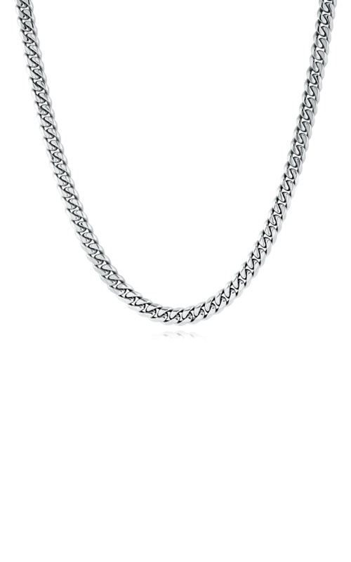thumbnail image 2 of Men's 6mm Stainless Steel Wheat Braided Chain Necklace – Gold, Black, Or Silver (16-36 Inch) 2 of 4