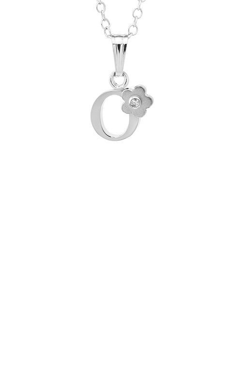 Albert's Kids Sterling Silver Initial O Pendant on 15'' Chain P203-3