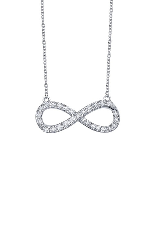 Lafonn Sterling Silver 18 Inch .33ctw CZ Infinity Necklace N0017CLP18