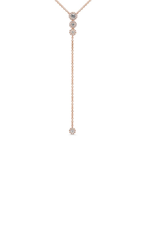Shy Creation 14k Rose Gold .29ctw Diamond Lariat Necklace SC55002608
