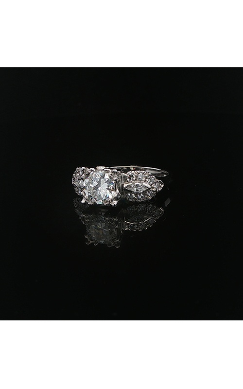 Albert's Estate Platinum 1.01CT Round G VS1 Diamond .10CTW Marquise G VS2 & .28CTW Round Diamonds Engagement Ring EDRIN02995