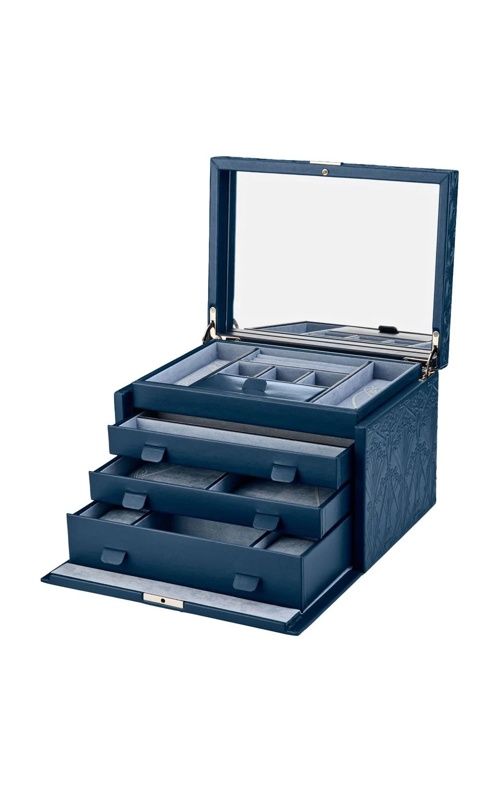 WOLF X LIBERTY All Over Ianthe Large Jewelry Box - Navy 381017