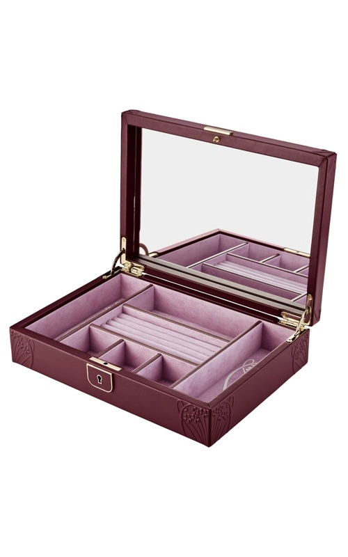 WOLF X LIBERTY Ianthe Medium Jewelry Box - Burgundy 381127
