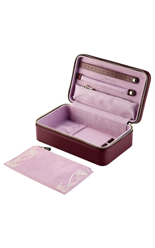 WOLF X LIBERTY Ianthe Medium Jewelry Zip Case - Burgundy 381227