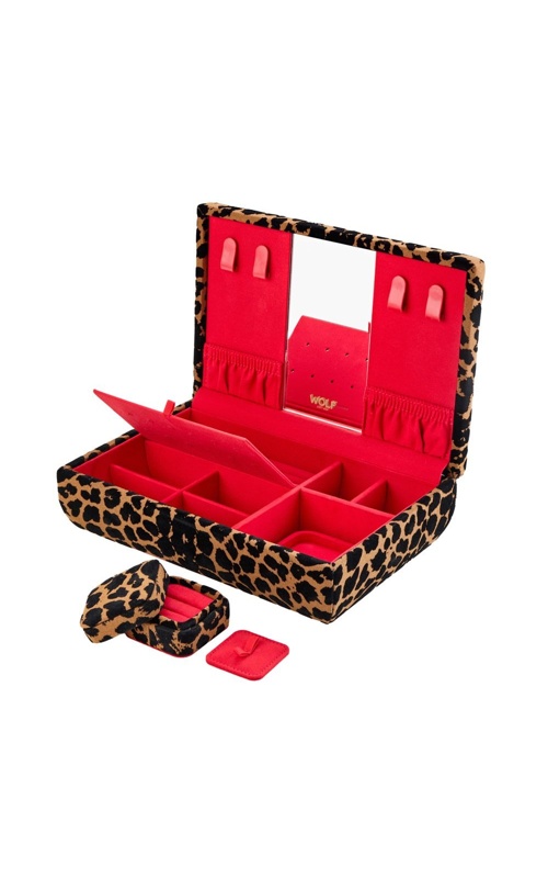 Wolf Savanna Leopard Print Medium Jewelry Box 395010