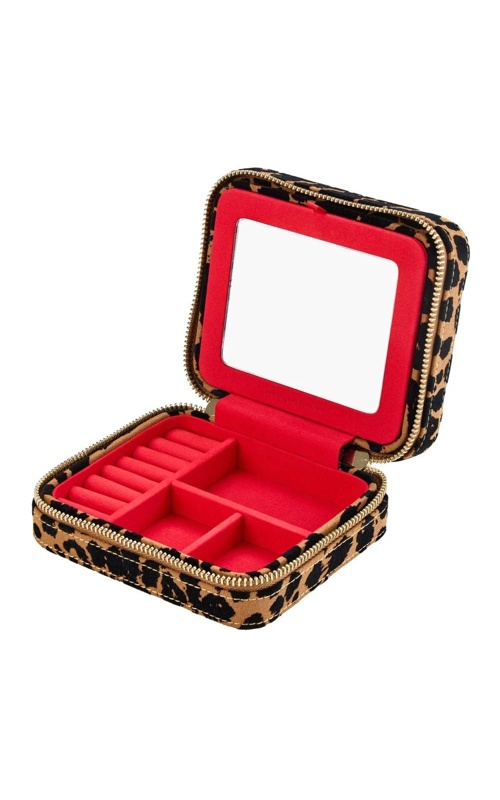 Wolf Savanna Leopard Print Jewelry Zip Case 395011