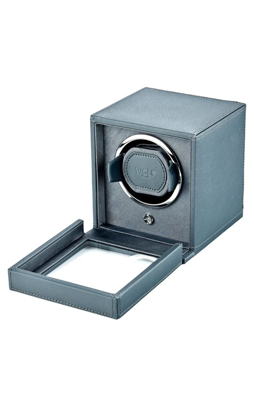 Wolf Cub Single Watch Winder with Cover in Future Grey 461165