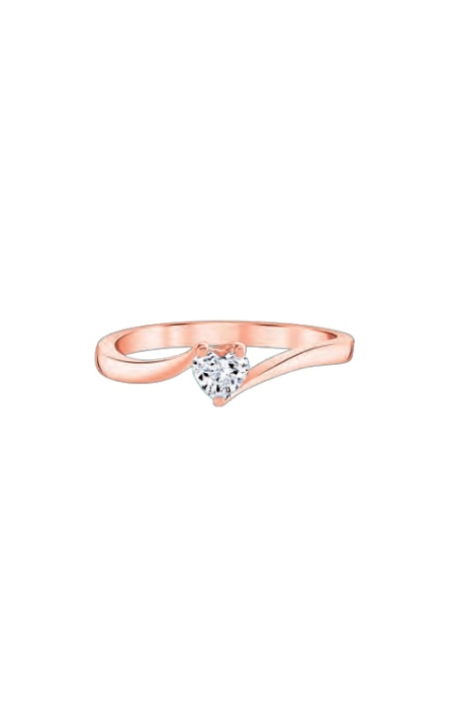 Albert's 10k Rose Gold .25ctw Lab Grown Diamond Heart Promise Ring RM12407-025-0RLD