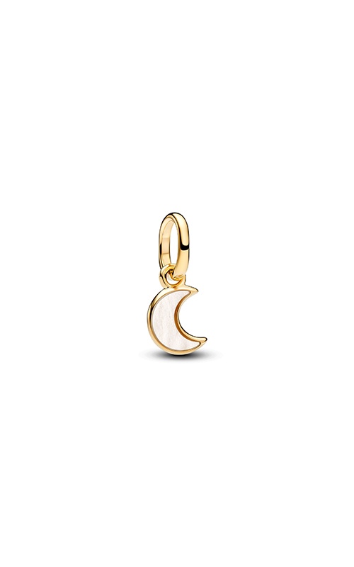 Pandora White Crescent Moon Mini Dangle Charm 764614C01