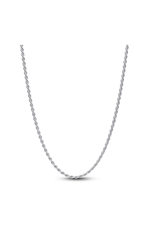 Pandora Pavé Clasp Foxtail Chain Charm Necklace 394463C01-45