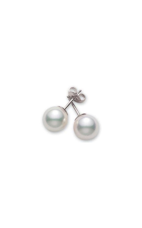 Mikimoto 18k White Gold 6-6.5mm AA Pearl Stud Earrings PES 603 W
